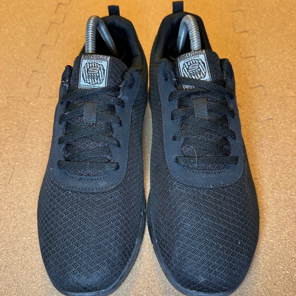 Skechers Work Sneakers Women 9 Black Ghenter Bronaugh Slip Resistant 77210W Wide - Picture 2 of 11